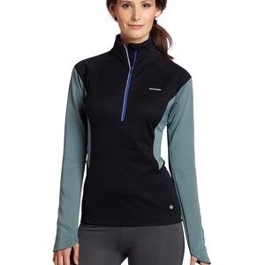 Columbia Black and Blue Quarter-Zip Pullover